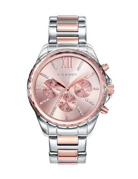 Reloj Viceroy multi acero IP rosa