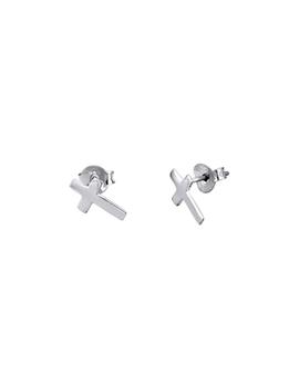 Pendientes Lotus plata cruz