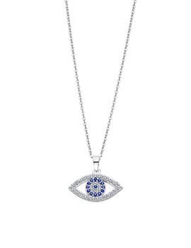 Colgante Lotus plata ojo turco