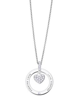 Colgante Lotus plata corazón