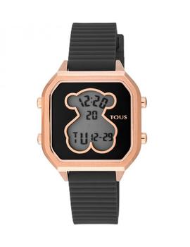 Reloj Tous acero y silicona D-Bear negro