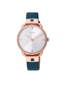 Reloj TOUS Let Leather de acero IP rosado y piel