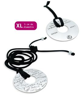 Colgante Plata Personalizado XL Profe + Firmas