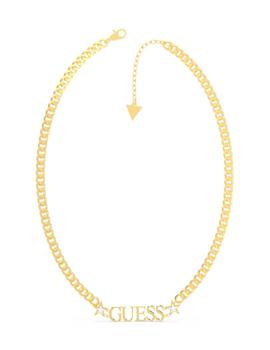 Collar Guess acero Logo y Estrellas
