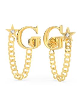 Pendientes Guess acero Logo