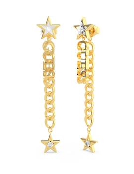 Pendientes Guess acero Chain Logo