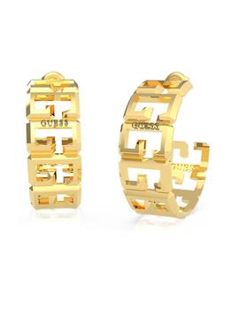 Pendientes aro Guess acero multilogo Hoops