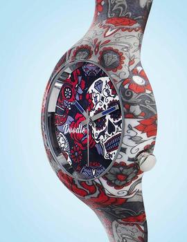 Reloj Doodle Skull Mood 39mm multicolor