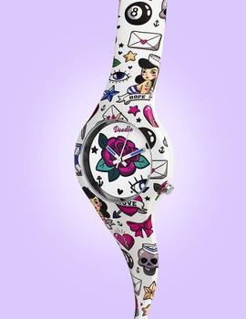 Reloj Doodle Tatoo Mood 35mm multicolor