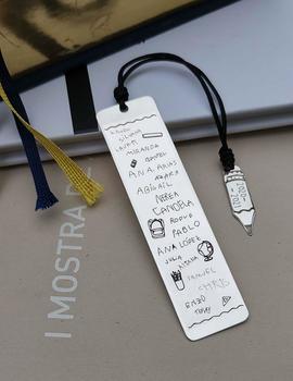 Marcapáginas Plata Personalizado Profe + Firmas