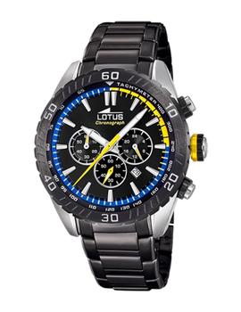 Reloj Lotus acero crono negro