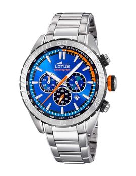 Reloj Lotus acero crono esfera azul