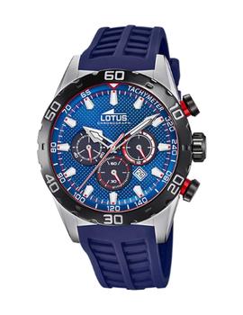 Reloj Lotus acero crono correa silicona
