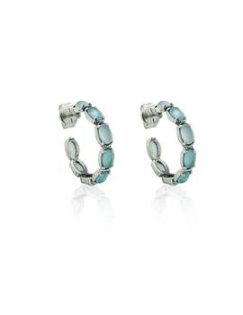 Pendientes Top Silver plata aro calcedonia