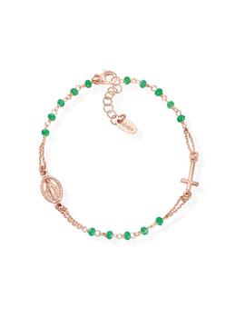 Pulsera rosario Amén plata rosé