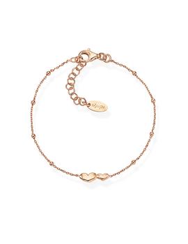 Pulsera Amén plata rosé corazón