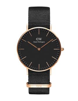 Reloj Daniel Wellington 36mm rosado Cornwall negro