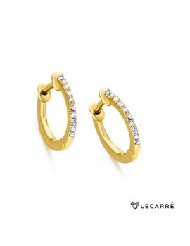 Pendientes aro LeCarré oro amarillo y diamantes