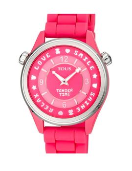 Reloj Tous acero Tender Time silicona rosa
