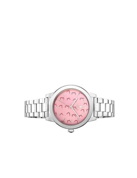 ❤️ Reloj Tous Glazed de mujer en acero con esfera rosa 100350630.