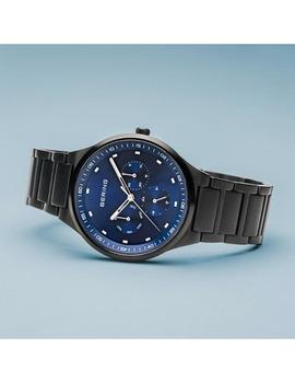 Reloj Bering acero 40mm PVD negro esfera azul