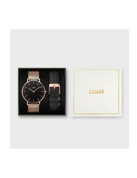 Reloj Cluse Boho Chic set 2 correas 38mm rosado