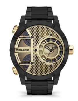 Reloj Police Vibe acero negro y dorado