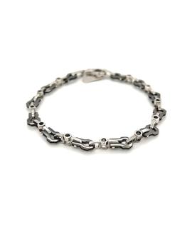 Pulsera Marcello Pane plata rodio y circonitas