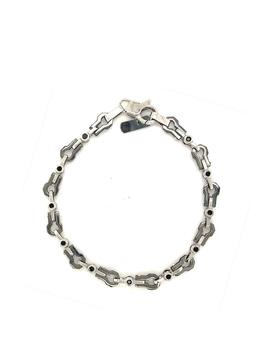 Pulsera Marcello Pane plata rodio y circonitas