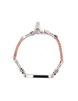 Pulsera Marcello Pane plata rodio y rodio rosa