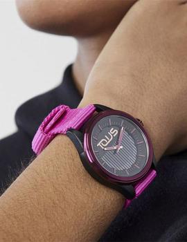 Reloj Tous Vibrant Sun fucsia esfera negra