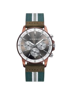 Reloj Viceroy multi acero IP marrón correa