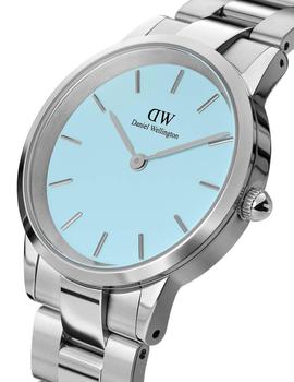 Reloj Daniel Wellingto 36mm plateado Iconic Linc Pastel Blue