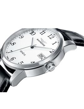 Reloj Sandoz acero correa piel