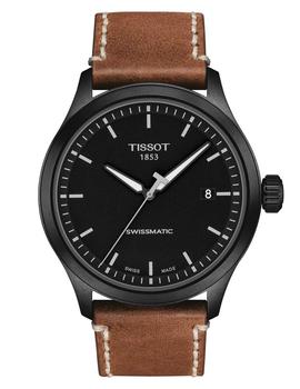 Reloj Tissot Gent XL automático negro piel marrón