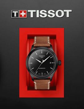 Reloj Tissot Gent XL automático negro piel marrón