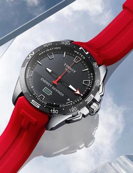 Reloj Tissot T-Touch negro y rojo