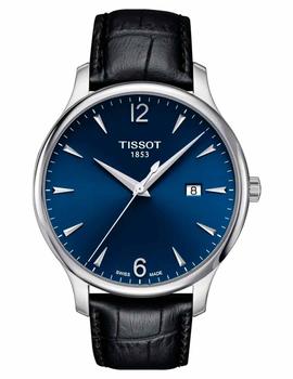 Reloj Tissot Tradition acero y piel esfera azul