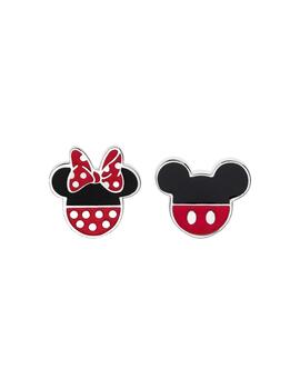 Pendientes Disney plata Mickey y Minnie Mouse