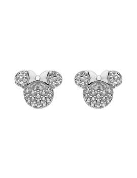 Pendientes Disney Minnie plata y circonitas