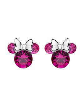 Pendientes grandes Disney Mickey Mouse plata y circonita