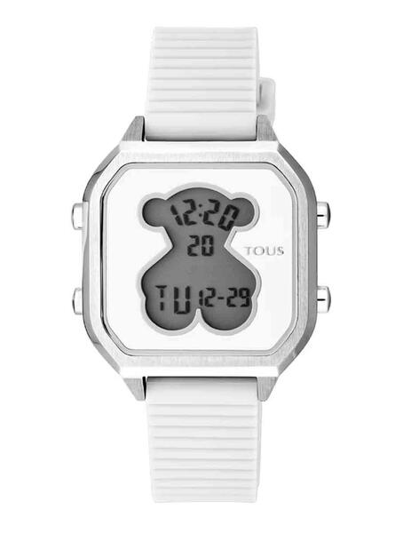 Reloj Tous D-Bear Teen Square silicona blanca