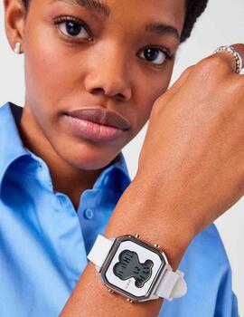 Reloj Tous D-Bear Teen Square silicona blanca