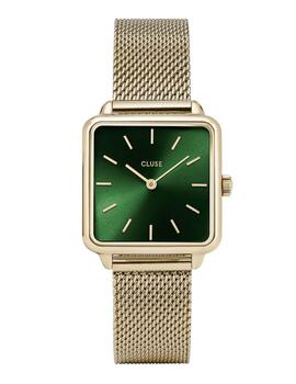 Reloj Cluse  La Tétragone Mesh oro, esfera verde