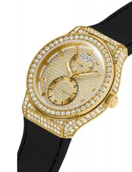 Reloj Guess Princess correa caucho negra