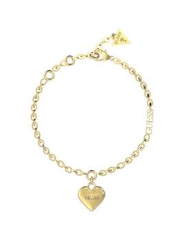 Pulsera Guess acero dorado corazón