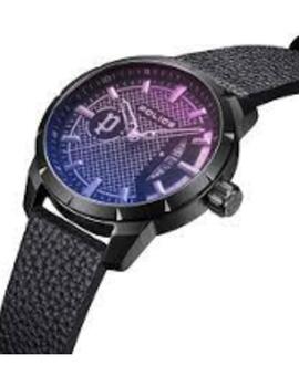 Reloj Police Neist acero correa piel negra