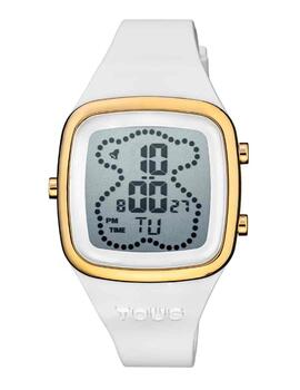 Reloj Tous B-Time acero dorado correa blanca