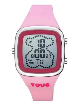 Reloj Tous B-Time digital correa silicona rosa
