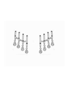 Pendientes Marina García plata y circonitas